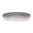 Vaso Bacia Decorativo Osaka Branco Gold Viatnamita P 7x46x35 cm - D'Rossi