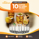 Kit com 15 Potes Herméticos de Vidro +10 Copos Aruba de Brinde