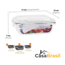 Kit com 15 Potes Herméticos de Vidro +10 Copos Aruba de Brinde