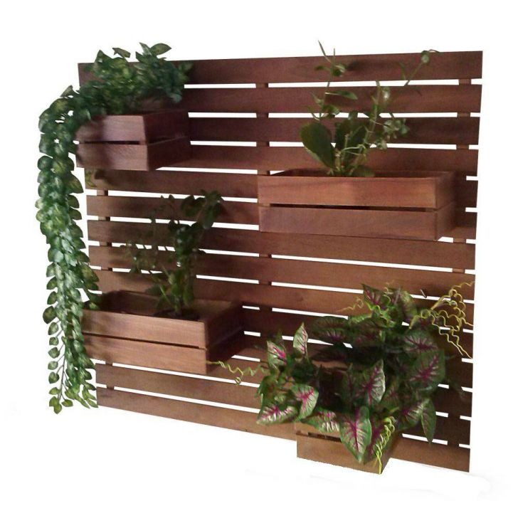 Floreira Jardim Vertical 100x80cm em Madeira Maciça