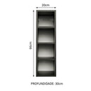 Adega Madesa 20 cm para Cozinhas Reims, Glamy e Agata - Preto