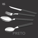 Jogo de Talheres Inox 24 Peças Faqueiro Martinazzo Preto Gar