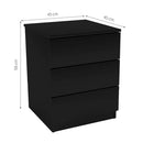 Mesa de Cabeceira Veronna 3 GV Preto Fosco