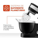 Batedeira Planetária Premium 700w 4,5l Preto Mondial 110V