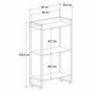 Estante Livreiro Multiuso Dynamica Industrial 60cm 3 Prateleiras C08 Nogal - Mpozenato