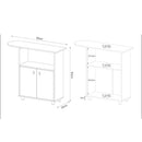 Tábua de Passar Roupa com Armário 2 Portas Multimóveis CR30011 Branca