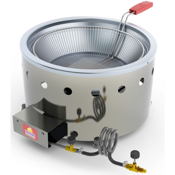 Fritadeira Tacho para Salgados Pastel 7 L Aço Inox a Gás