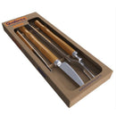 Conjunto Garfo Faca e Pegador aço inox 430 Qualinox 0559 churrasco carne grelha