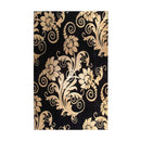 Tapete Marbella Floral Preto 148x200 cm Rayza