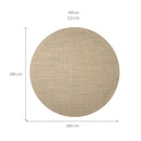 Tapete Natural Redondo Sisal (200x200cm) Polar