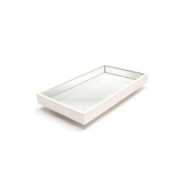 Bandeja Espelhada Laqueada Flutuante Off White