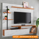 Painel para TV até 58 Polegadas Maragogi Cinza e Marrom