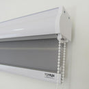 Persiana Rolo Double Vision Zebra 140larg x 160alt Cinza com bando