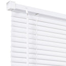 Persiana Horizontal PVC 25mm BLOCK LUXO 160larg x 160alt Branca - Quarto/Sala/ Escritório/Cozinha/Lavanderia