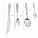 Faqueiro 24 Talheres Faca Garfo Colher Colherinha Aço Inox