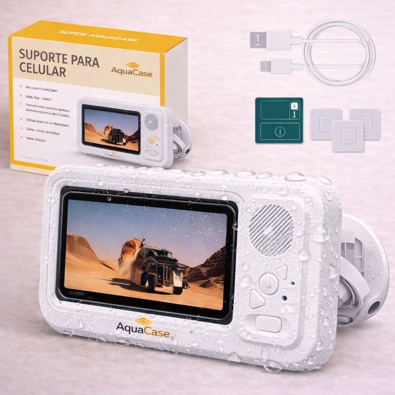 AquaCase™ - Suporte à Prova d'água com Tela Tátil ao Toque